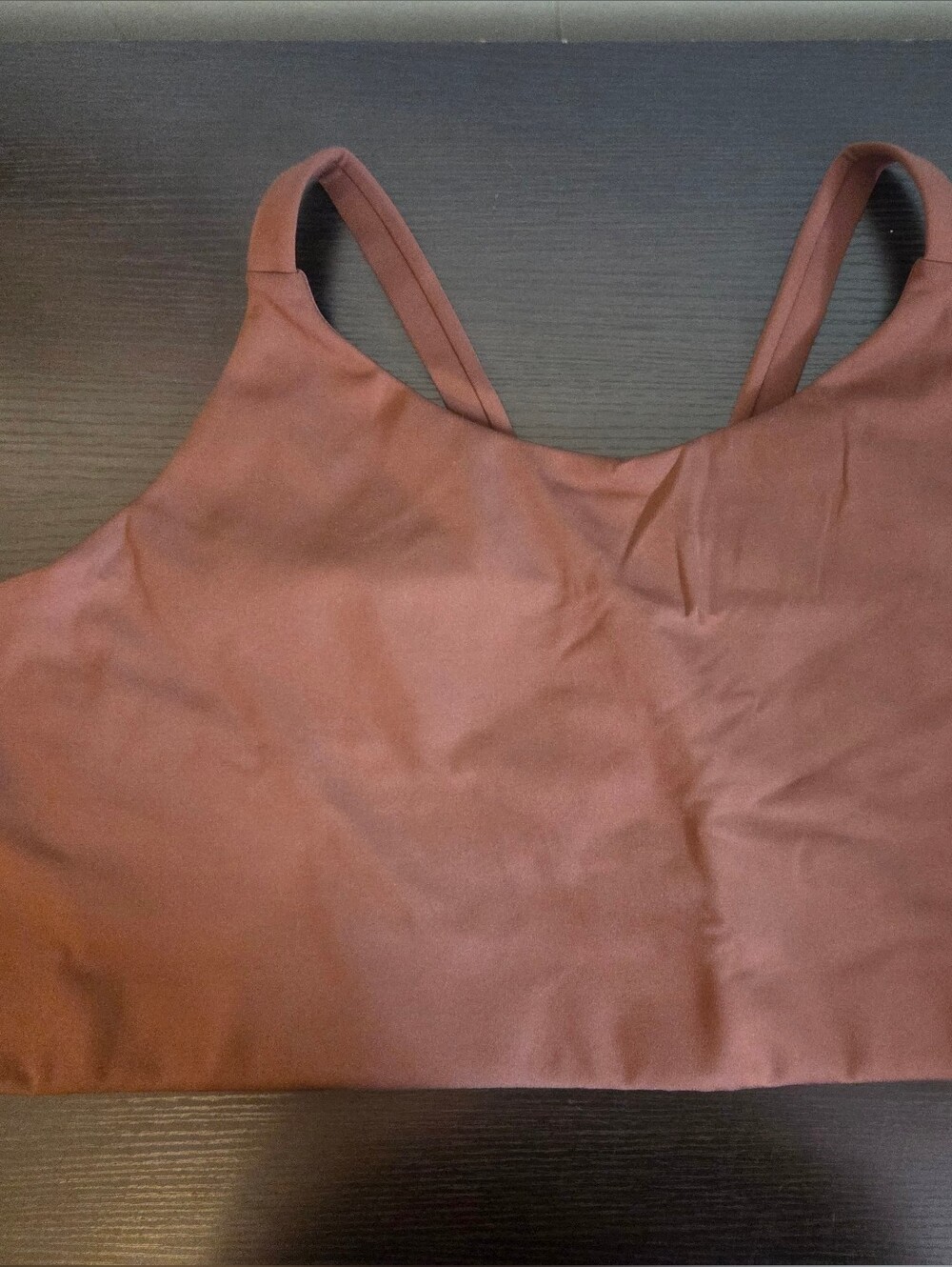 Girlfriend Collective Lou-V Back Sports Bra Size 6XL Brown Crossback NWT